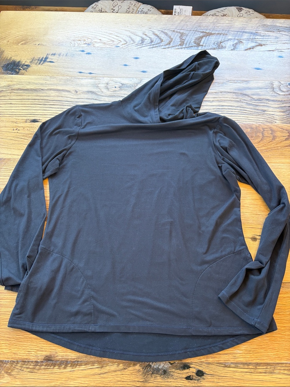 Reel Legends Black Lightweight Hooded Pullover - Size Large